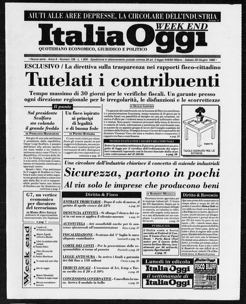 Italia oggi : quotidiano di economia finanza e politica